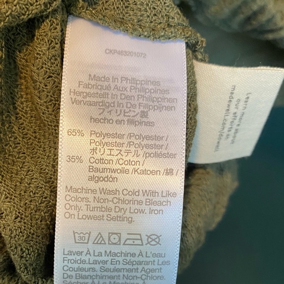 Madewell peter pan collar green button shirt - Picture 5 of 6